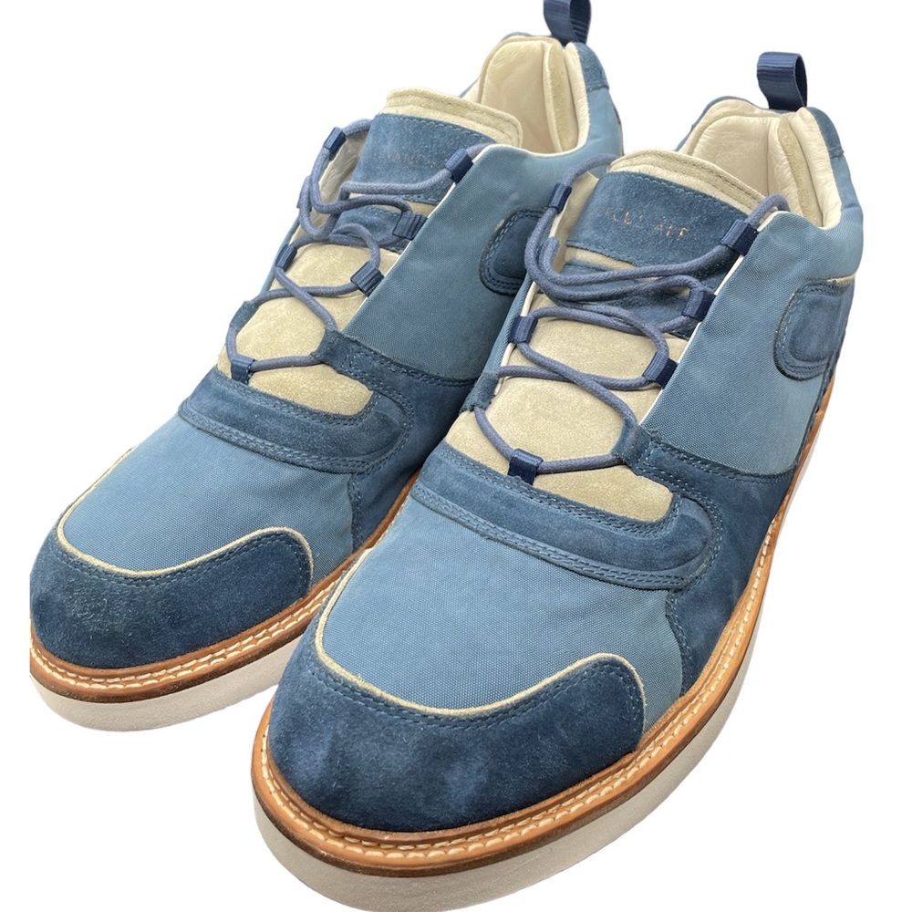 Marcus Alexander Barlow Blue and Gray Midtop Designer Shoes MENS SIZE 12